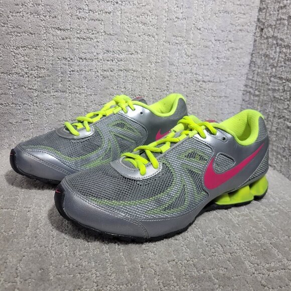 Nike Reax Run 7 Women's Size 9 US Gray Neon Green Running Shoes 525755-001 - Picture 7 of 10